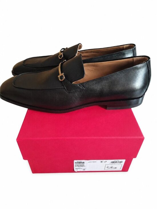 Salvatore Ferragamo Fedro Mens New In Box Black Leather Loafers Sizes 11 EE main image 6